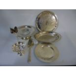 8 Pieces of metal ware to include a silver plated Mappin & Webb napkin ring