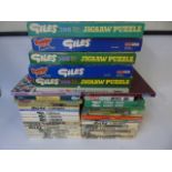 Qty of Giles jigsaw puzzles Giles books and others