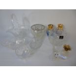Collection of various glass and crystal including Royal Doulton