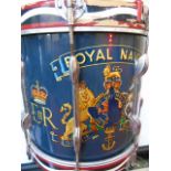 Military Royal Naval snare drum with Queens crest by Premier