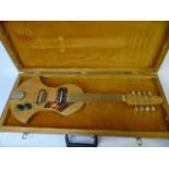 Cased electric 8 string instrument