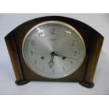 Oak cased mantle clock by Smiths