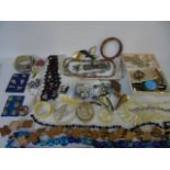 Box of costume jewellery and sundry items