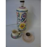 3 Pieces of Poole pottery to include a large table lamp base + 1