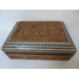 Vintage carved box with eastern inlay