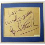 Paul and Linda McCartney autographs obtained New Year's Eve 1982 in a pub in New Brighton,