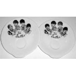 Two Beatles Washington Pottery biscuit plates c.1964 UK (2)