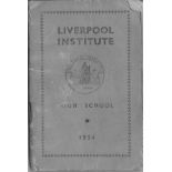 1954 Liverpool Institute Green Book, has Paul McCartney and George Harrison listed (1)