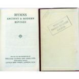 A hymn book and Book of Common Prayer from St Peter's Church, Woolton, Liverpool, used in the