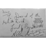 Bob Wooler and Allan Williams signed card (1)