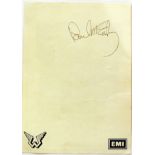 Paul McCartney signed Red Rose Speedway promotional leaflet and Wings In Concert tour programme c.