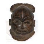 African mask, bearded, possibly DRC, Tab