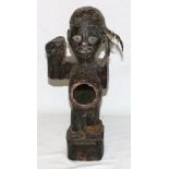 DRC, Nkisi or power figure with glass co