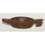 19th century carved wooden pouring vesse