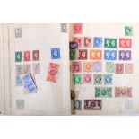 World stamp collection in one album and