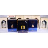 9 BELL'S Wade decanters each boxed