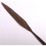 African metal tipped spear, the wooden h