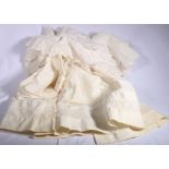 Child's cream gros grain coat with inset