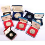 Royal Mint silver proof coins including