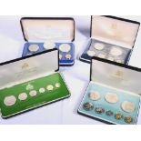 Four Franklin Mint proof coin sets inclu