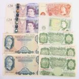 Bank of England two 20 pound banknotes B