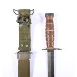 USA M4 knife bayonet, the guard marked U