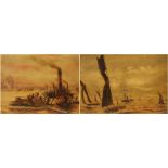 C. FENWICK
River scene and a maritime scene, a pair
Signed and dated 1920, oil on board, 46.5cm x