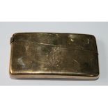 9ct gold card case, monogrammed, by S. Mordan & Co., 1924. Condition Report 43.8g