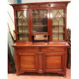 Edwardian mahogany sideboard bookcase, 148cm wide, 196cm high and 53cm deep.
NB no handles ever