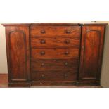 Victorian mahogany dwarf wardrobe/chest, 211cm wide, 139cm high and 63cm deep. Condition Report In