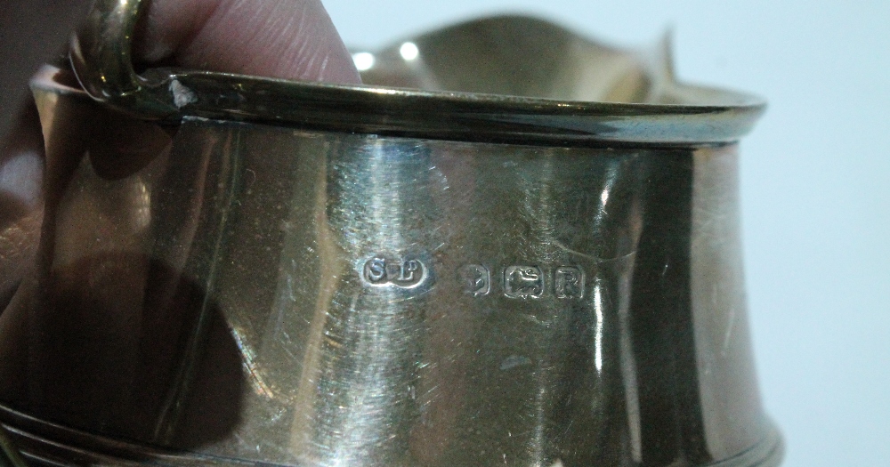 Silver cream jug and sugar bowl of almost globular shape, Birmingham 1941, 8½oz. - Image 2 of 3