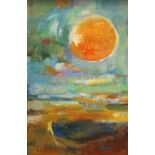 ROSEMARY GASCOYNE (1930 - 2012)
'The Night the Moor was Orange'
Signed verso, oil on canvas, 76cm x