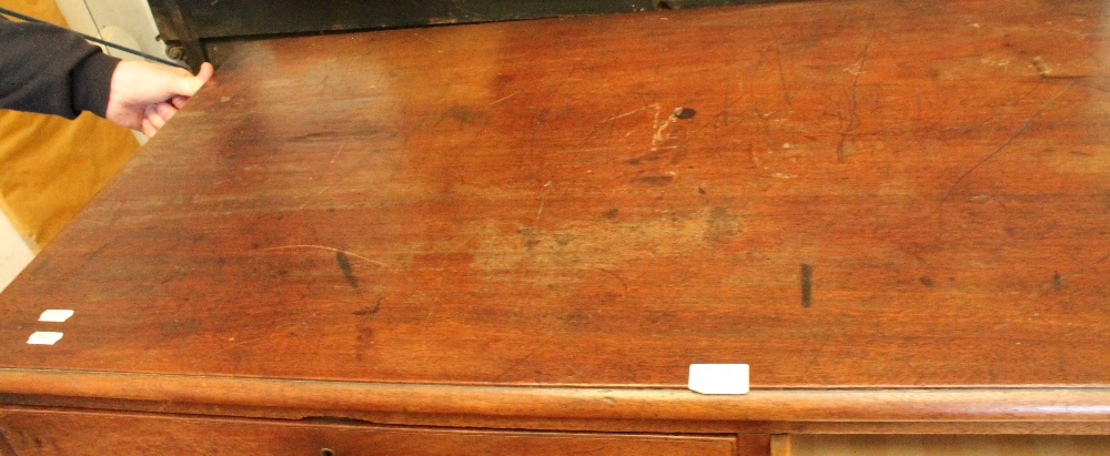 19th century mahogany chest of two short over three long drawers, on bracket feet, 115cm wide. - Image 4 of 7