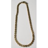 Gold necklet of convex baton pattern. Condition Report 24.3g