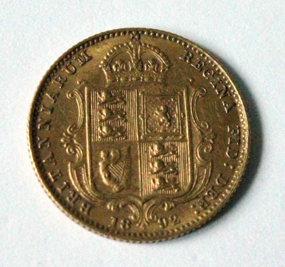 Half sovereign, 1892.