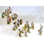 Continental porcelain monkey band including fifteen musicians, four choristers and a conductor.  (