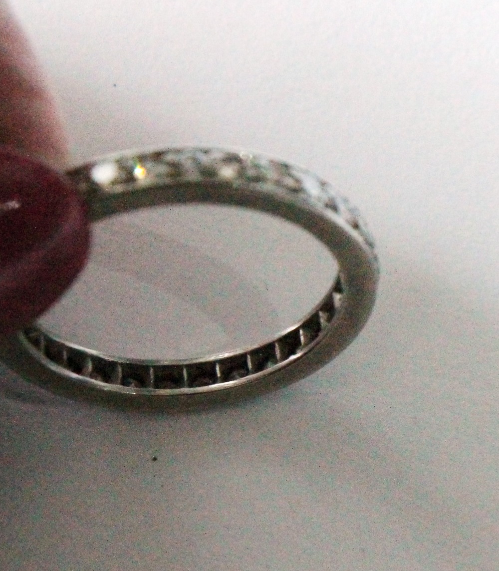 Eternity ring with eight-cut diamonds in white gold. - Image 3 of 3