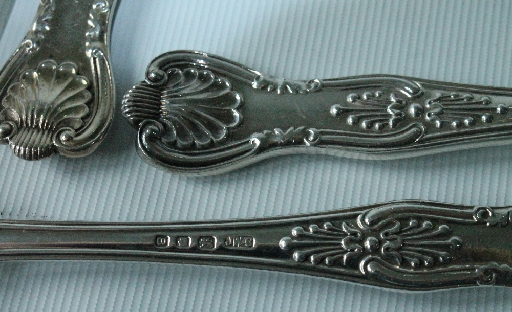 Set of twelve silver dessert forks of King's pattern, 1937, 26oz. - Image 2 of 2