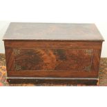 Victorian scumbled pine blanket box, 104cm wide, 56cm high and 53cm deep.