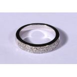 18ct white gold pave set diamond dress ring
