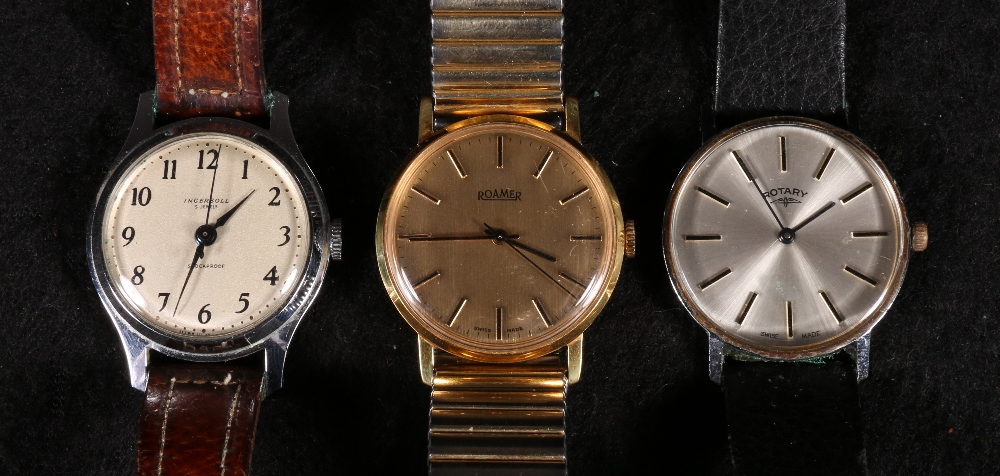 Three gents wristwatches including a Rotary and a Ingersol shock proof watch (3)
Provenance The