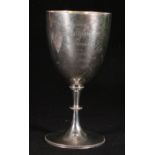 Victorian silver prize cup "East Lothian Berwickshire Yeomanry Cavalry". London 1875.