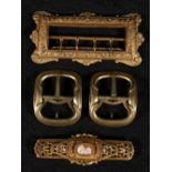 Pair of 19th century gilt metal buckles,