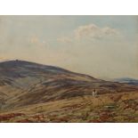 TOM SCOTT (1864-1927)
View of the hills with a horseman
Watercolour, signed,