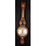 George III mahogany barometer maker by William Wright of 47 Tooley Street, London,