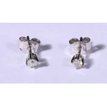 Pair of 18ct white gold stud earrings set round brillant cut stones