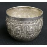 Indian deep silver coloured metal bowl,