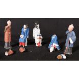 A group of Chinese terracotta painted figures,