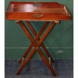 19th century mahogany butler's tray on stand