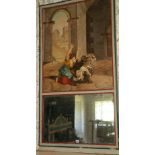 19TH CENTURY ITALIAN SCHOOL
Painted allegorical scene of a woman with a lion
Oil on canvas,